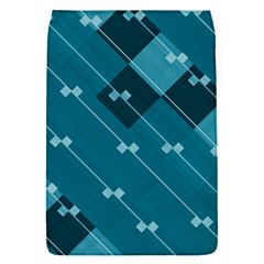 Teal Blue Stripes And Checks Removable Flap Cover (s) by SpinnyChairDesigns