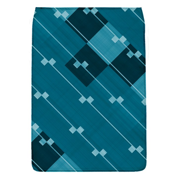 Teal Blue Stripes and Checks Removable Flap Cover (S)