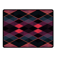 Pink Orange Black Diamond Pattern Fleece Blanket (small) by SpinnyChairDesigns