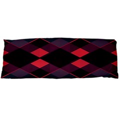 Pink Orange Black Diamond Pattern Body Pillow Case (dakimakura) by SpinnyChairDesigns