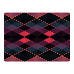 Pink Orange Black Diamond Pattern Double Sided Flano Blanket (mini)  by SpinnyChairDesigns