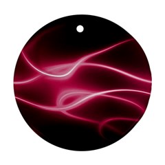 Neon Pink Glow Ornament (round) by SpinnyChairDesigns