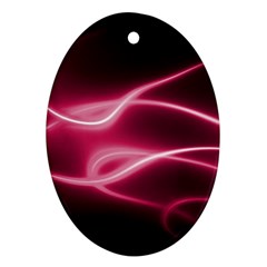 Neon Pink Glow Ornament (oval) by SpinnyChairDesigns