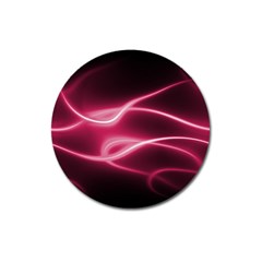 Neon Pink Glow Magnet 3  (round) by SpinnyChairDesigns