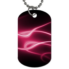 Neon Pink Glow Dog Tag (one Side) by SpinnyChairDesigns