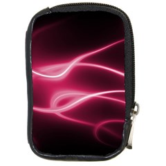 Neon Pink Glow Compact Camera Leather Case by SpinnyChairDesigns