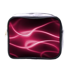 Neon Pink Glow Mini Toiletries Bag (one Side) by SpinnyChairDesigns