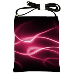 Neon Pink Glow Shoulder Sling Bag by SpinnyChairDesigns