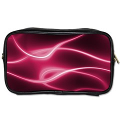 Neon Pink Glow Toiletries Bag (two Sides) by SpinnyChairDesigns