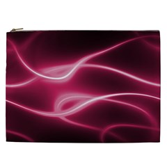 Neon Pink Glow Cosmetic Bag (xxl) by SpinnyChairDesigns