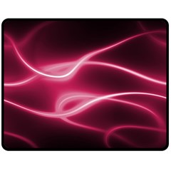 Neon Pink Glow Double Sided Fleece Blanket (medium)  by SpinnyChairDesigns