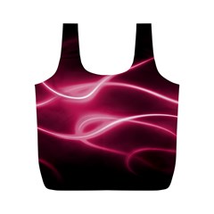 Neon Pink Glow Full Print Recycle Bag (m) by SpinnyChairDesigns