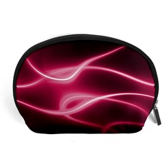 Neon Pink Glow Accessory Pouch (large) by SpinnyChairDesigns