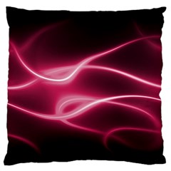 Neon Pink Glow Large Flano Cushion Case (two Sides) by SpinnyChairDesigns