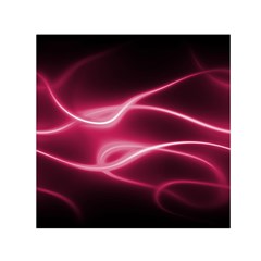 Neon Pink Glow Small Satin Scarf (square) by SpinnyChairDesigns