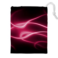 Neon Pink Glow Drawstring Pouch (4xl) by SpinnyChairDesigns