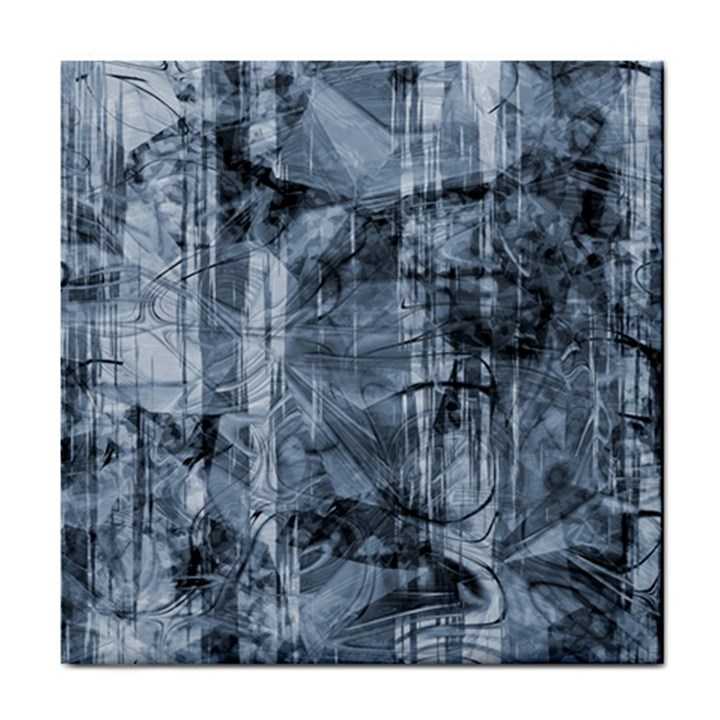 Faded Blue Texture Tile Coaster