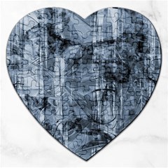 Faded Blue Texture Jigsaw Puzzle (heart) by SpinnyChairDesigns