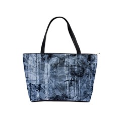 Faded Blue Texture Classic Shoulder Handbag by SpinnyChairDesigns