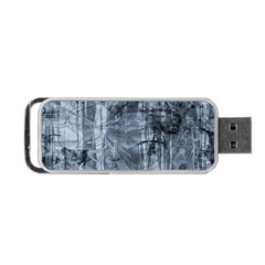 Faded Blue Texture Portable Usb Flash (one Side) by SpinnyChairDesigns