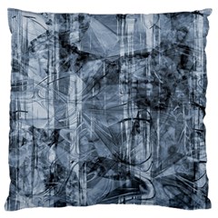 Faded Blue Texture Large Flano Cushion Case (two Sides) by SpinnyChairDesigns