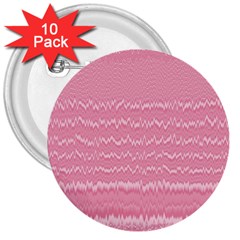 Boho Pink Stripes 3  Buttons (10 Pack)  by SpinnyChairDesigns