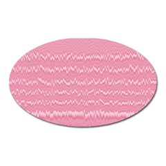 Boho Pink Stripes Oval Magnet by SpinnyChairDesigns