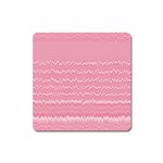 Boho Pink Stripes Square Magnet Front