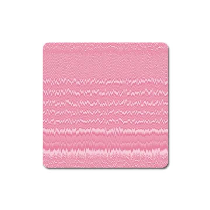 Boho Pink Stripes Square Magnet