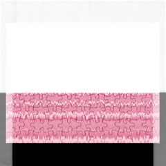 Boho Pink Stripes Rectangular Jigsaw Puzzl by SpinnyChairDesigns