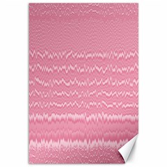 Boho Pink Stripes Canvas 12  X 18  by SpinnyChairDesigns