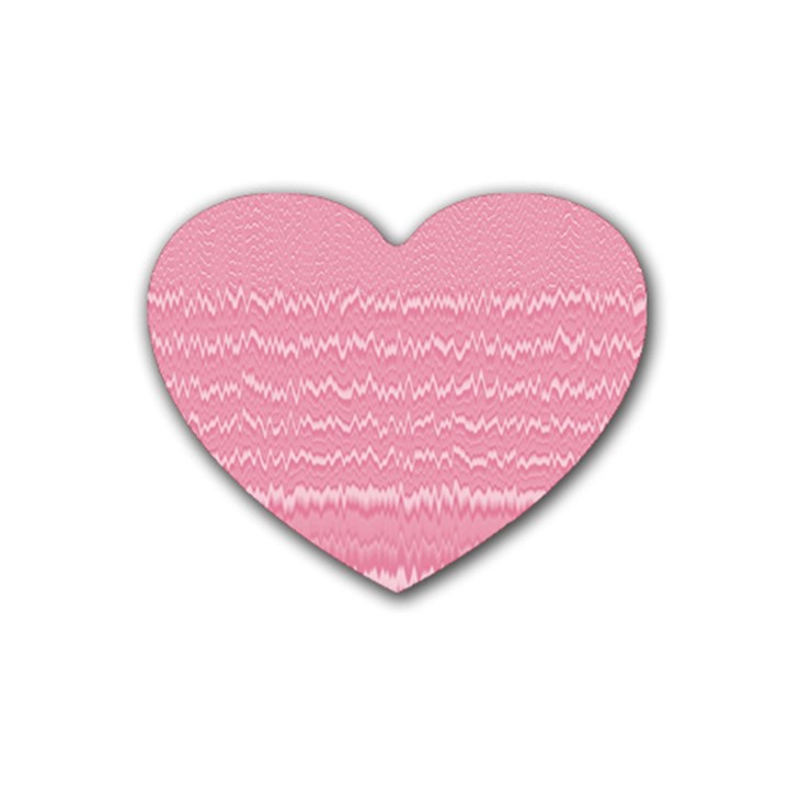 Boho Pink Stripes Heart Coaster (4 pack) 