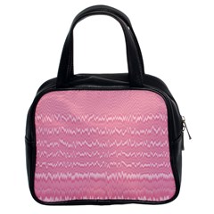 Boho Pink Stripes Classic Handbag (two Sides) by SpinnyChairDesigns