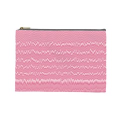 Boho Pink Stripes Cosmetic Bag (large) by SpinnyChairDesigns