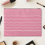 Boho Pink Stripes Cosmetic Bag (XL) Back