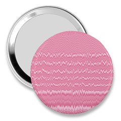 Boho Pink Stripes 3  Handbag Mirrors by SpinnyChairDesigns