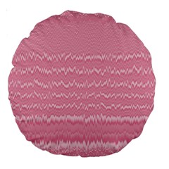 Boho Pink Stripes Large 18  Premium Round Cushions by SpinnyChairDesigns