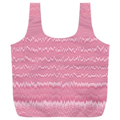 Boho Pink Stripes Full Print Recycle Bag (xxl) by SpinnyChairDesigns