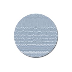 Boho Faded Blue Stripes Magnet 3  (round) by SpinnyChairDesigns