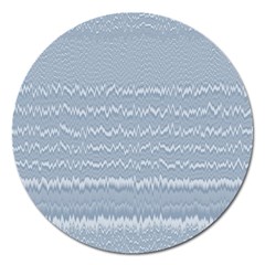 Boho Faded Blue Stripes Magnet 5  (round) by SpinnyChairDesigns