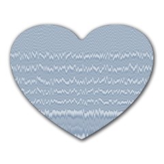 Boho Faded Blue Stripes Heart Mousepads by SpinnyChairDesigns