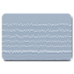 Boho Faded Blue Stripes Large Doormat 