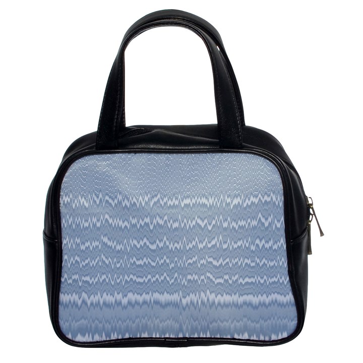 Boho Faded Blue Stripes Classic Handbag (Two Sides)