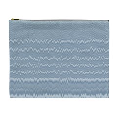 Boho Faded Blue Stripes Cosmetic Bag (xl) by SpinnyChairDesigns