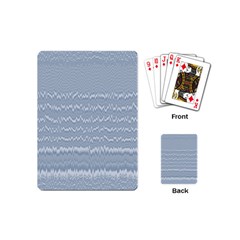 Boho Faded Blue Stripes Playing Cards Single Design (mini) by SpinnyChairDesigns