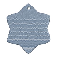 Boho Faded Blue Stripes Ornament (snowflake) by SpinnyChairDesigns