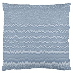 Boho Faded Blue Stripes Large Flano Cushion Case (two Sides) by SpinnyChairDesigns