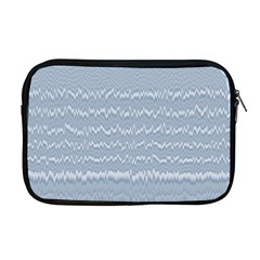 Boho Faded Blue Stripes Apple Macbook Pro 17  Zipper Case by SpinnyChairDesigns