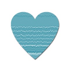 Boho Teal Stripes Heart Magnet by SpinnyChairDesigns