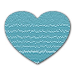 Boho Teal Stripes Heart Mousepads by SpinnyChairDesigns